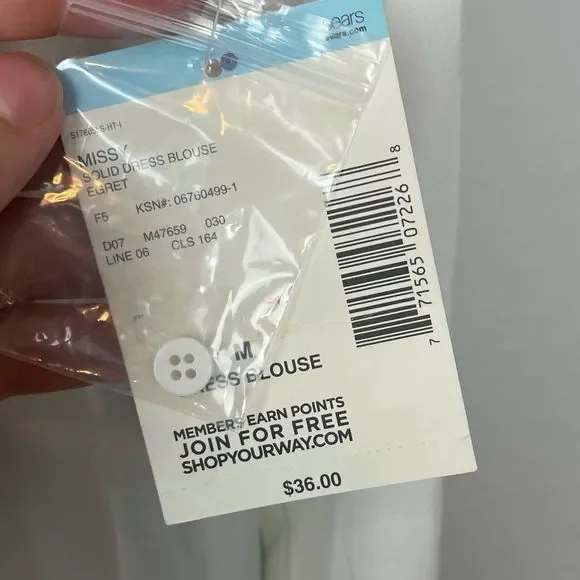 Laura Scott MediumWhite Long Sleeve Cottagecore Shirt - Picture 7 of 7